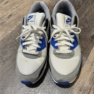 Nike Air Max Sneakers - White, Blue, and Gray